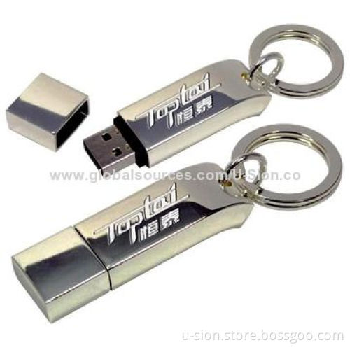 Promotional Metal USB Flash Drive, Supports Plug-and-play Function, 512MB -64GB Capacity